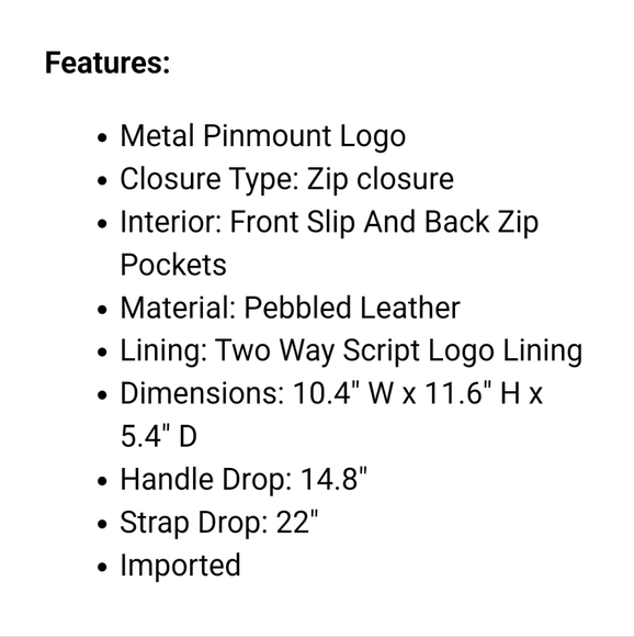 NWT Kate Spade Leila Bag. Pebble Leather in Light Blue - Picture 6 of 6